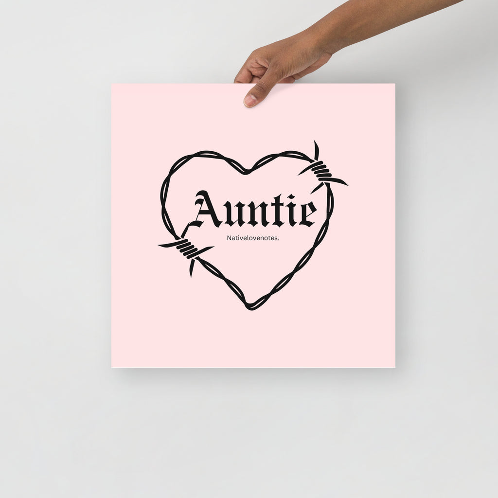 Auntie Poster (Black Text)