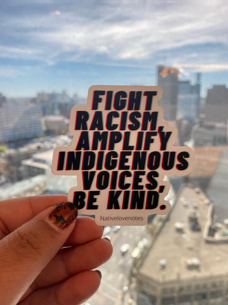 Fight racism sticker