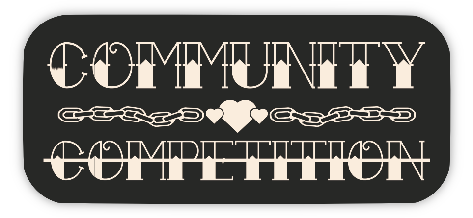 Community over competition sticker