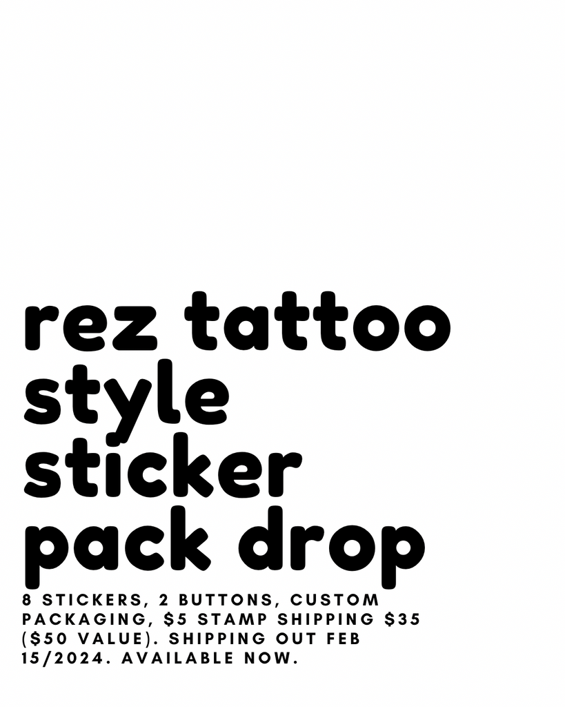 Rez tattoo sticker pack