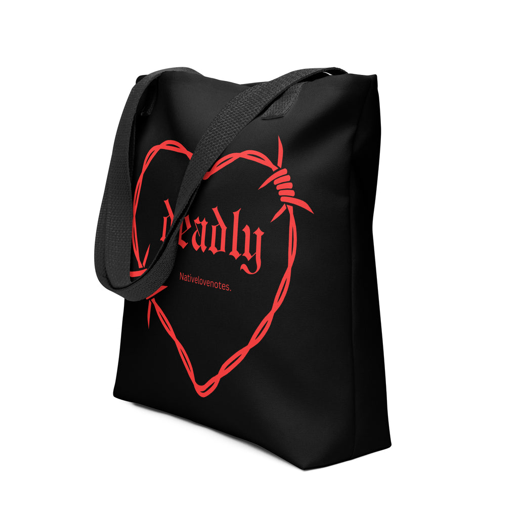Deadly (red) Tote bag