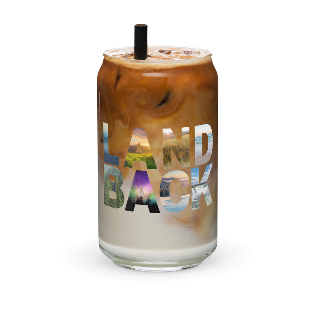 Land Back Can-shaped glass