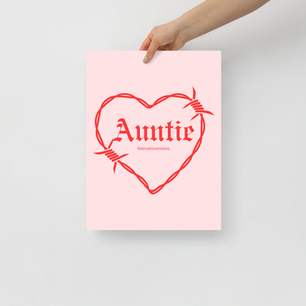 Auntie Barbed Wire Poster