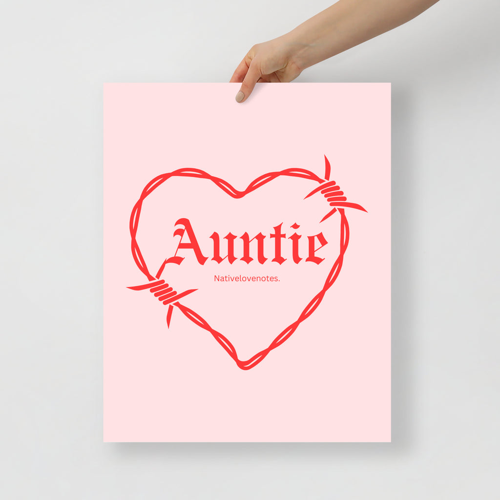 Auntie Barbed Wire Poster