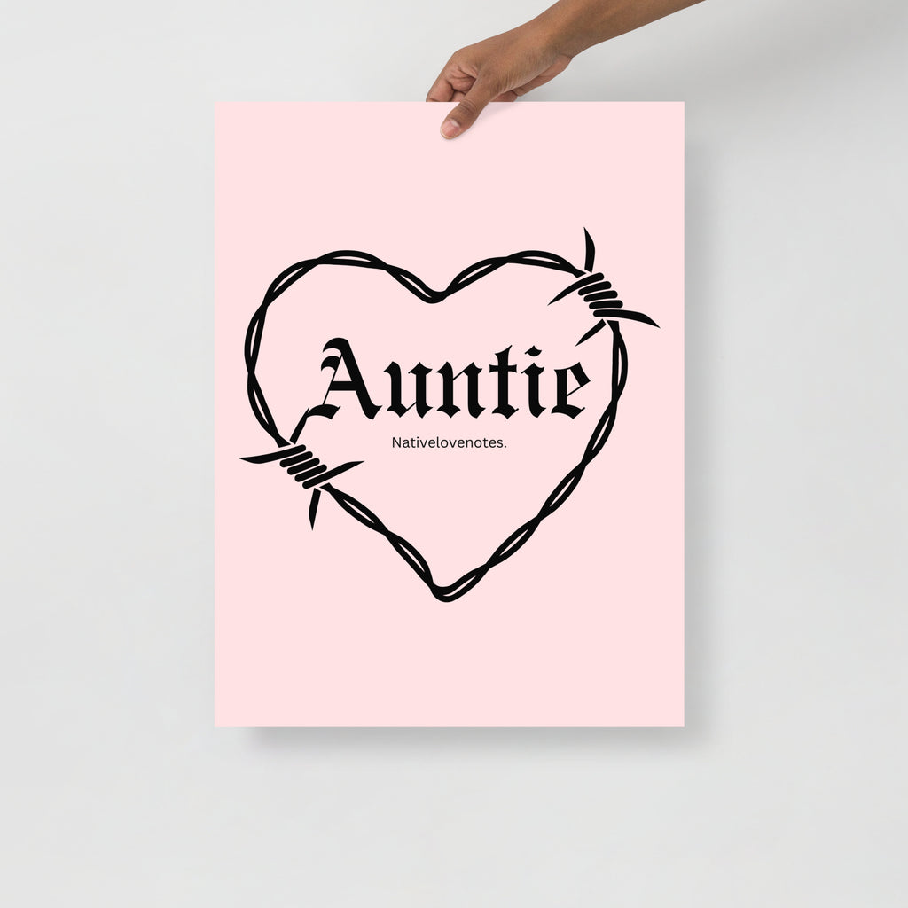 Auntie Poster (Black Text)