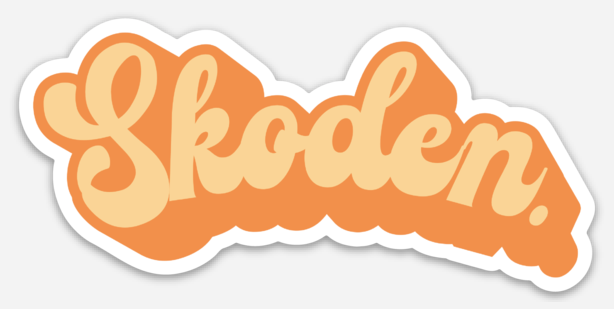 Skoden ( orange ) Sticker