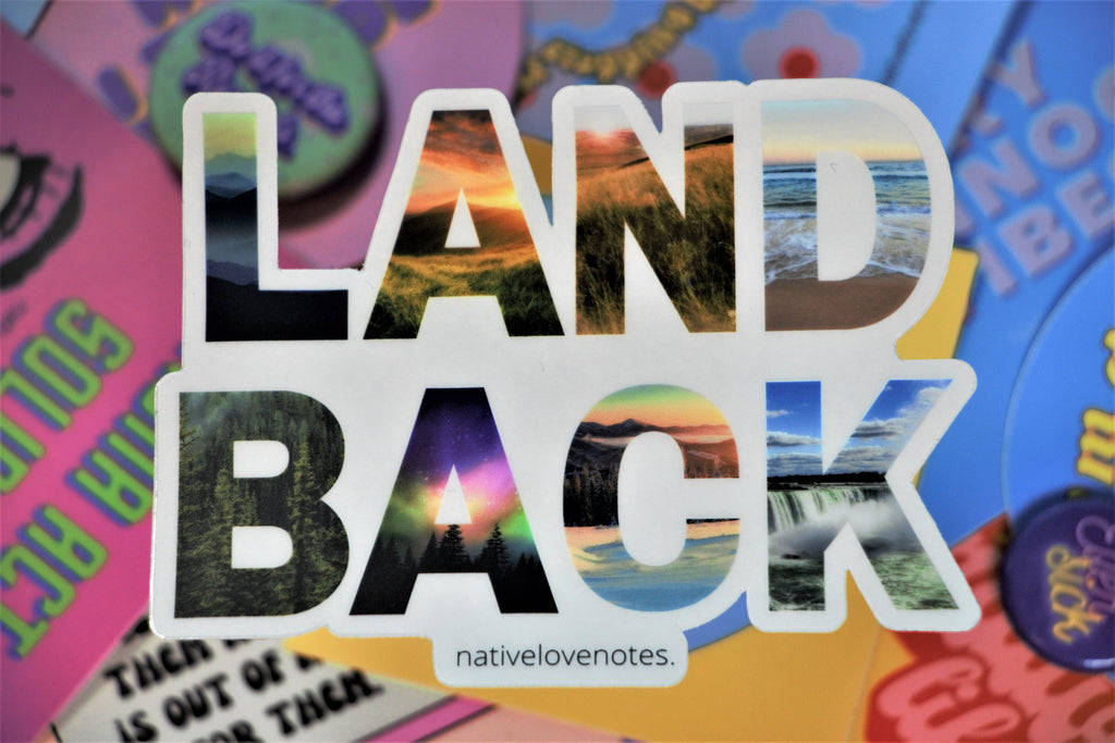 Land back (Landscape clear ) sticker