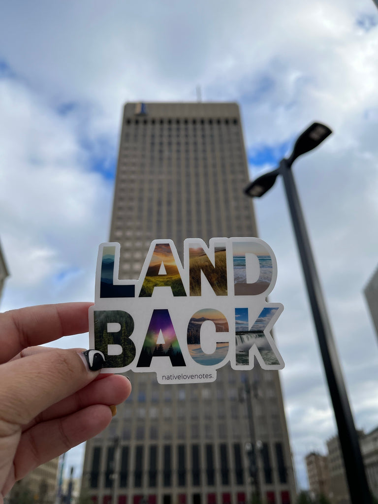 Land back (Landscape clear ) sticker