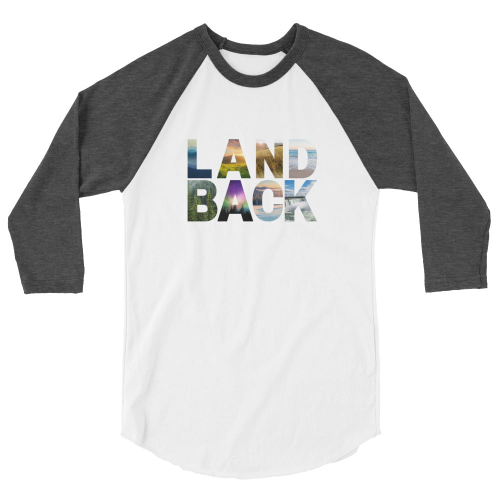 LAND BACK 3/4 sleeve raglan shirt