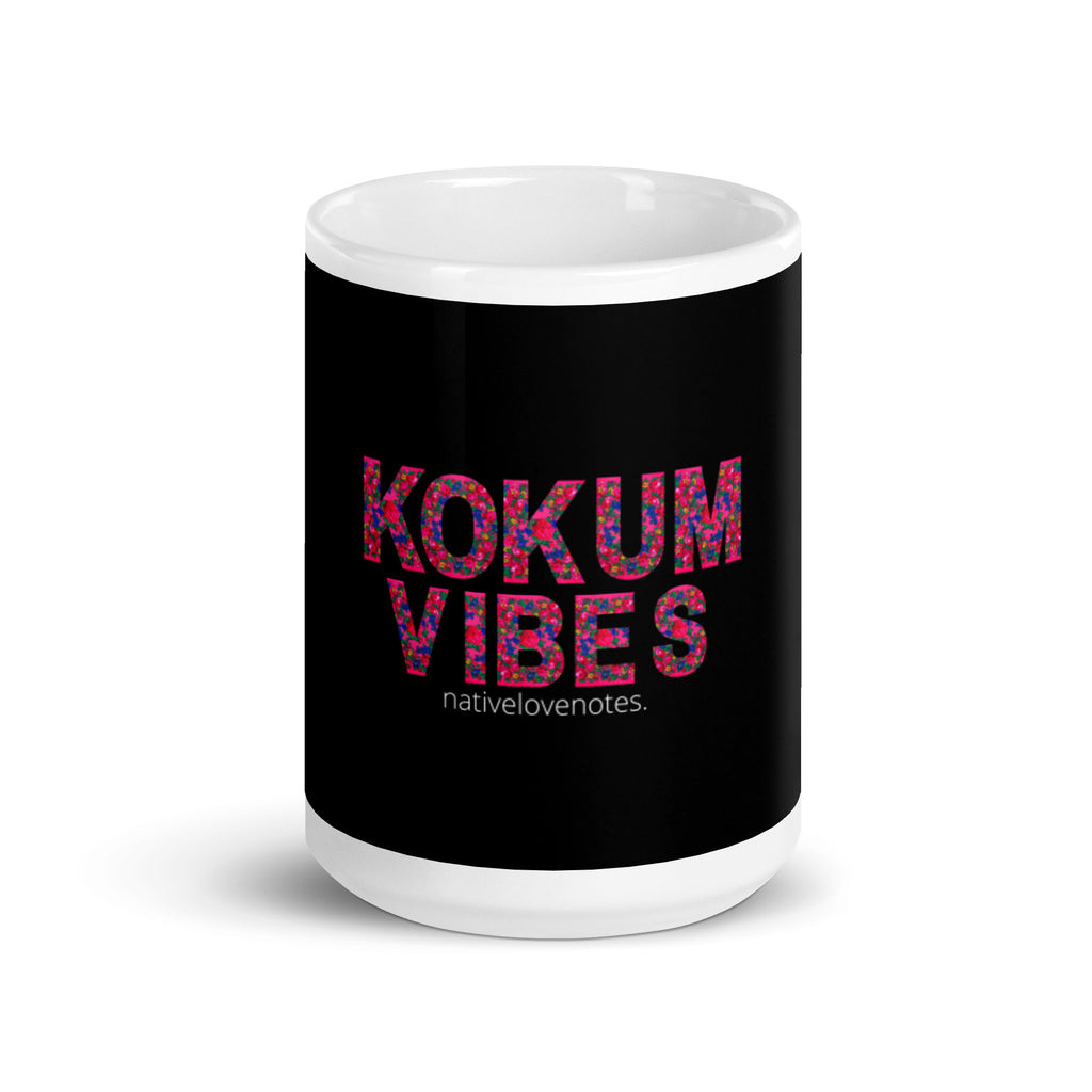 Kokum Vibes White glossy mug